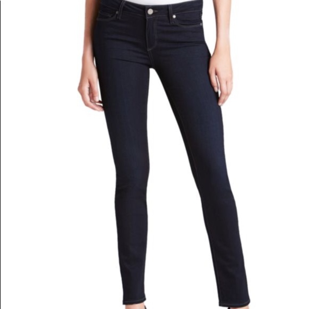 Paige skinny dark wash jeans